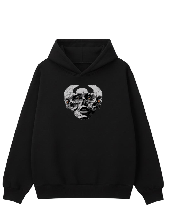 THREE  FACES  HOODIE